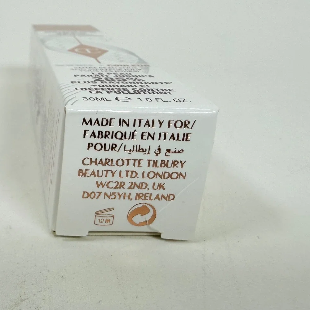 Charlotte Tilbury Foundation Beautiful Skin 6 Neutral Medium Coverage 1 oz New